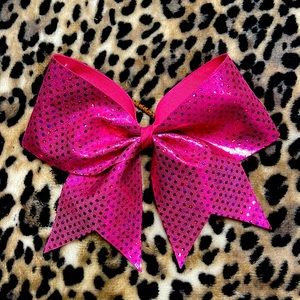 Pink shimmer 8” cheer bow